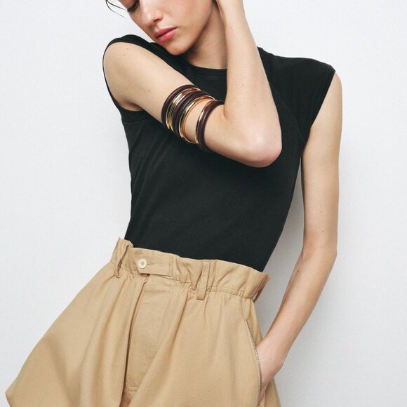 NWT ZARA PACK OF WOODEN RIGID BRACELETS - Picture 3 of 4